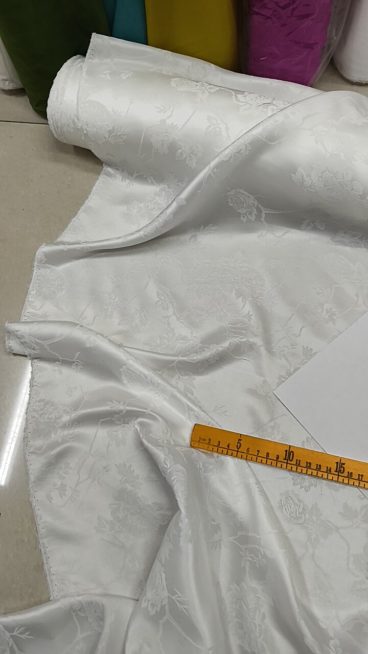 真丝提花缎花罗100%桑蚕丝制衣面料衬衣连衣裙旗袍手工diy布料