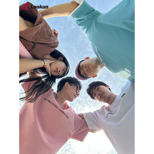 [Lothun Guangdong Fashion Week] Мятая конфеты простая вышивка дикая т -мала