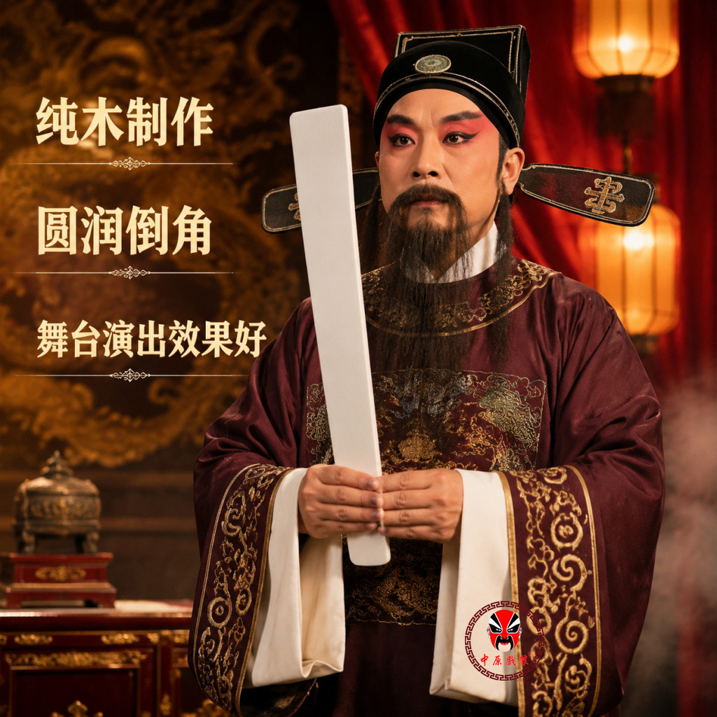 戏曲舞台朝官道具朝简朝护板朝笏板奏笏 玉圭小白板 手板白玉板