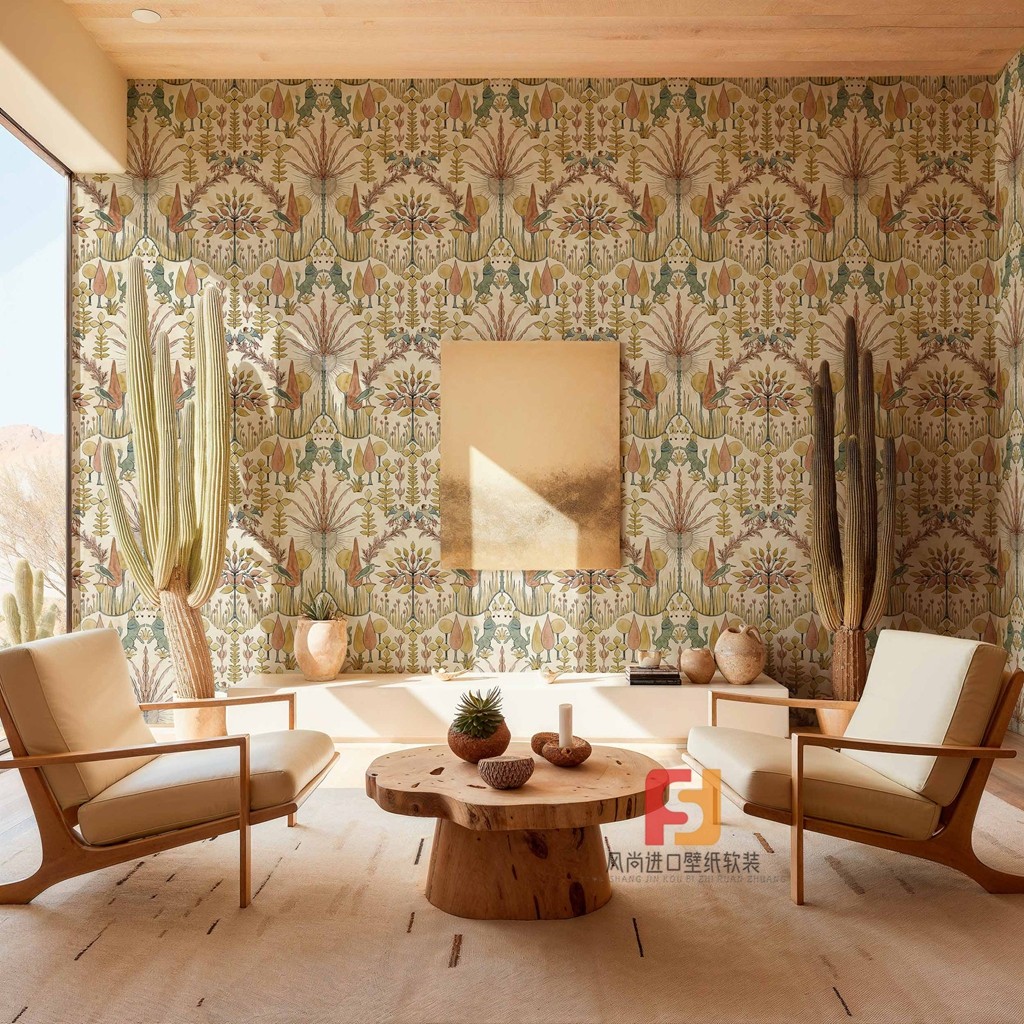 设计师推荐 个性法式花鸟 动物图案新奇设计背景墙卧室满铺墙纸