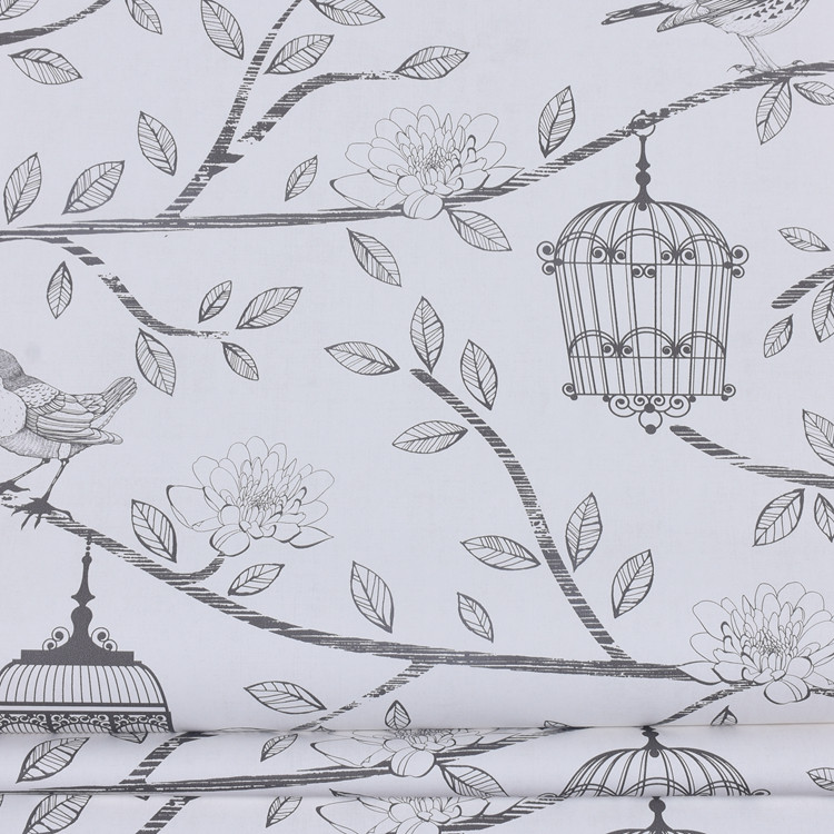 瑞典原装进口花鸟 北欧简约电视沙发背景墙环保木纤维壁纸