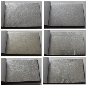 高端银箔壁纸 售楼部 吊顶金箔奢华裂纹银箔墙纸 合集03