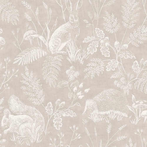 Westbury Forest Woodland Toile Wallpaper动物兔子图案墙纸壁纸