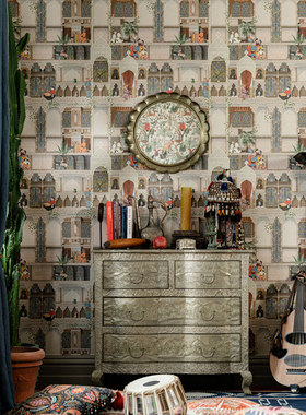 美国进口壁纸 THE KASBAH Wallpaper 环保 无纺布 复古 墙纸