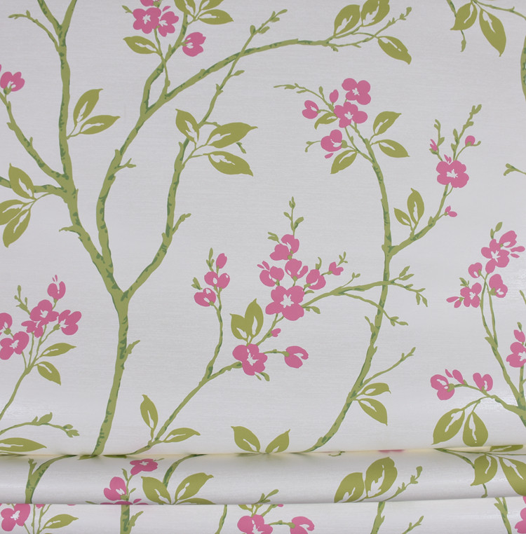 美国进口纯纸墙纸wallquest美式树枝图案小花卧室背景墙壁纸