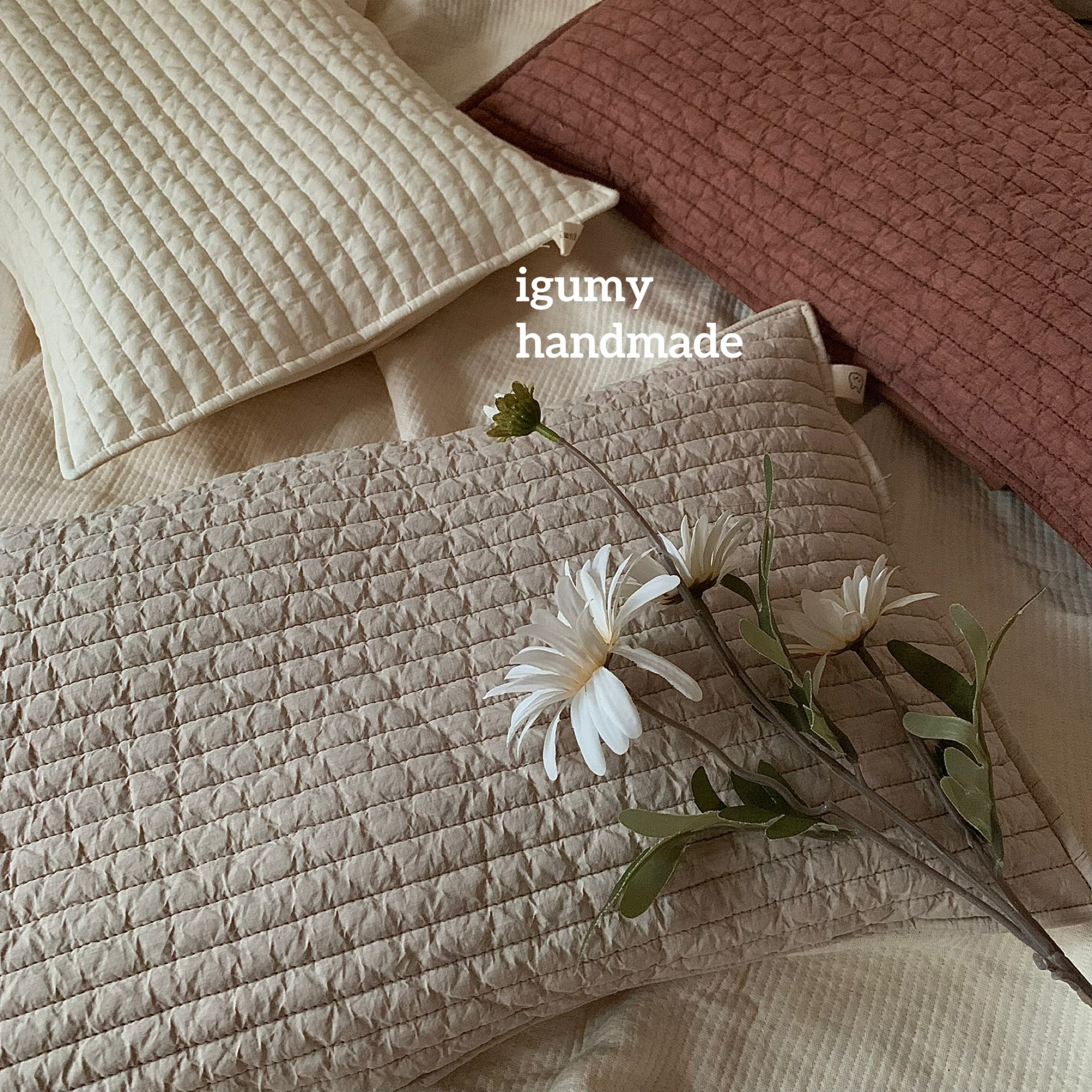 i韩国进口绗缝面料儿童枕幼儿园午托班小枕头宝宝午睡四季通用ins