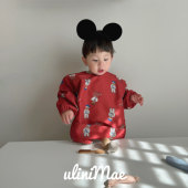 韩系ins宝宝吃饭围兜短袖 背心防水罩衣儿童反穿衣食饭兜围嘴四季