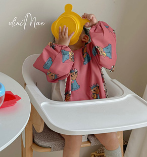 ins韩系宝宝吃饭防脏衣罩衣婴儿反穿衣护衣罩衫防水自主进食围兜