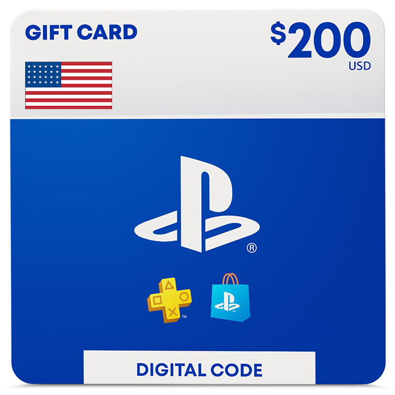$200 USD Dollars Prepaid Card 美服 PlayStation PS5 PS4 USA