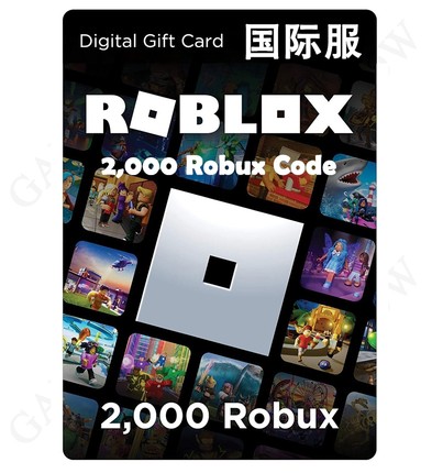 Roblox 2000Robux Game Code Worldwide 国际服罗布乐思R币礼品卡