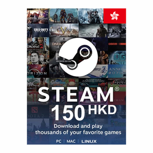 香港steam钱包数字礼物充值卡150港元 150HKD CODE WALLET STEAM