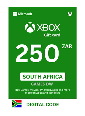 南非ZAR充值卡礼品卡Windows Xbox Live R250 Gift Card SeriesSX