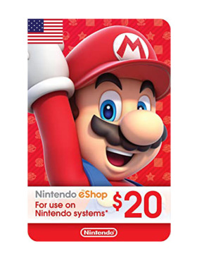 新款任天堂NS点卡20美元eShop充值点券Switch美服游戏礼品卡USD20
