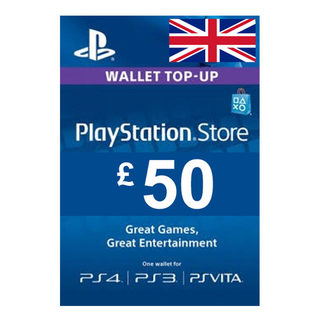 英服索尼PSN充值卡50英镑 英国GBP50 PlayStation Card UK PS5/4