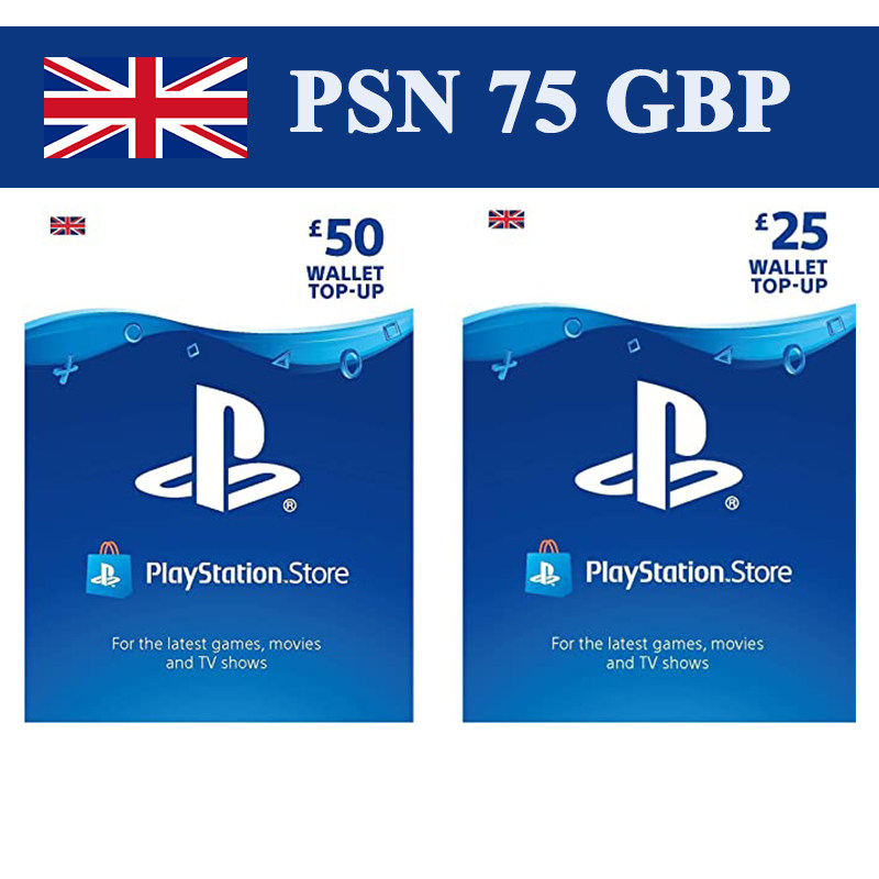 psn card 75 gbp uk 英服playstation wallet充值卡75英镑ps5/ps4