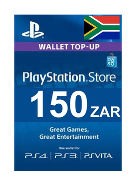 PlayStation Network Card 150 ZAR PSN Key 南非 SOUTH AFRICA