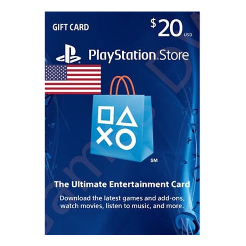 PlayStation Store Gift Card $20美元美国PSN充值点卡美服 (版) 电玩/配件/游戏/攻略 PSN 原图主图