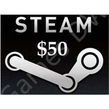 正版美国steam钱包充值点卡50美金 steam wallet gift card USD50