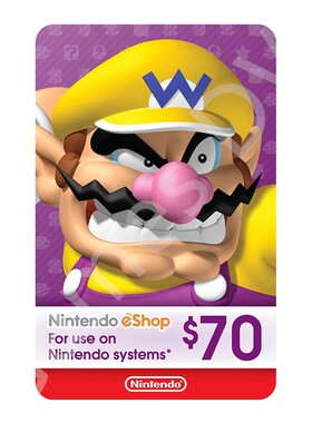 Nintendo eShop credit $70美金充值卡美服任天堂Switch WiiU 3DS