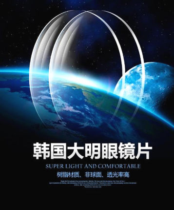 【两片价】正品大明1.671.74近视超薄树脂非球面光学防蓝光镜片