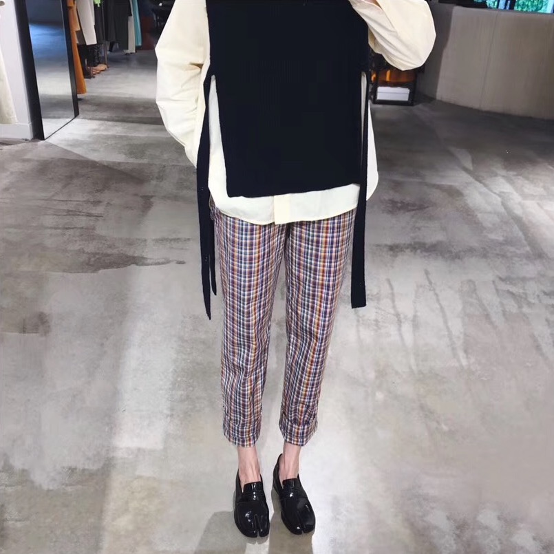 清仓清库存 春秋～超透气 日本百分百色织棉 英伦zui美彩虹直筒裤