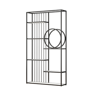 定制办公室铁艺屏风隔断围栏餐厅卡座客厅玄关花架置物架落地轻奢