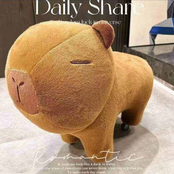 卡皮巴拉溜溜凳呆萌动物造型板凳带轮子儿童毛绒坐墩搞怪生日礼物,住宅家具,卡通凳/异形凳,淘宝优惠券,粉丝福利购,淘宝优惠卷