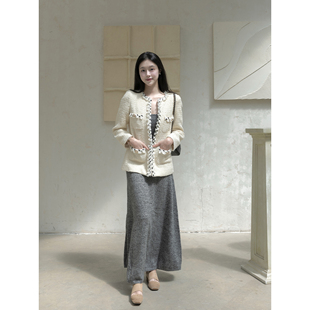 Floating 重工四袋手工织带高级感气质百搭羊毛小香风外套 经典