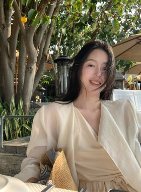 Floating 人手B备 wan能搭 防晒透感薄款百搭气质外套上衣