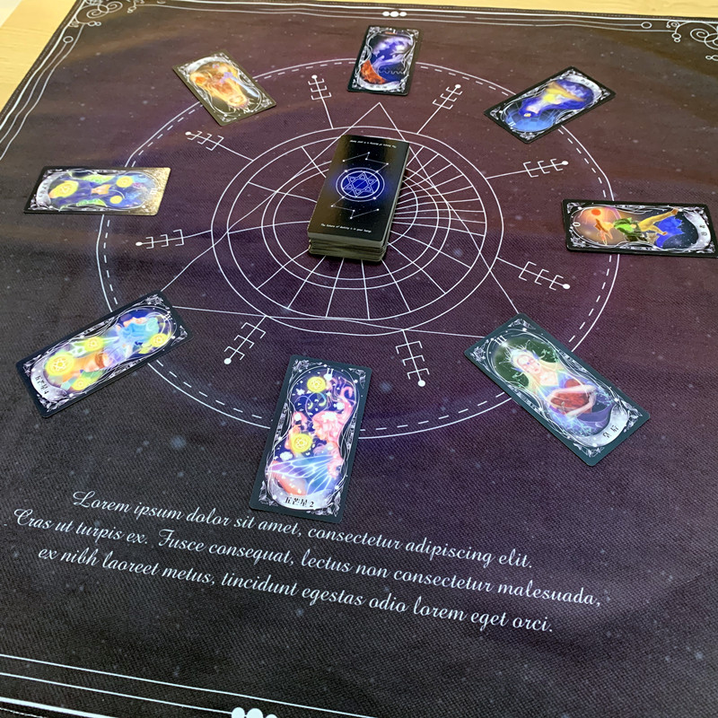 塔罗牌桌布星空召唤愿望印花图片