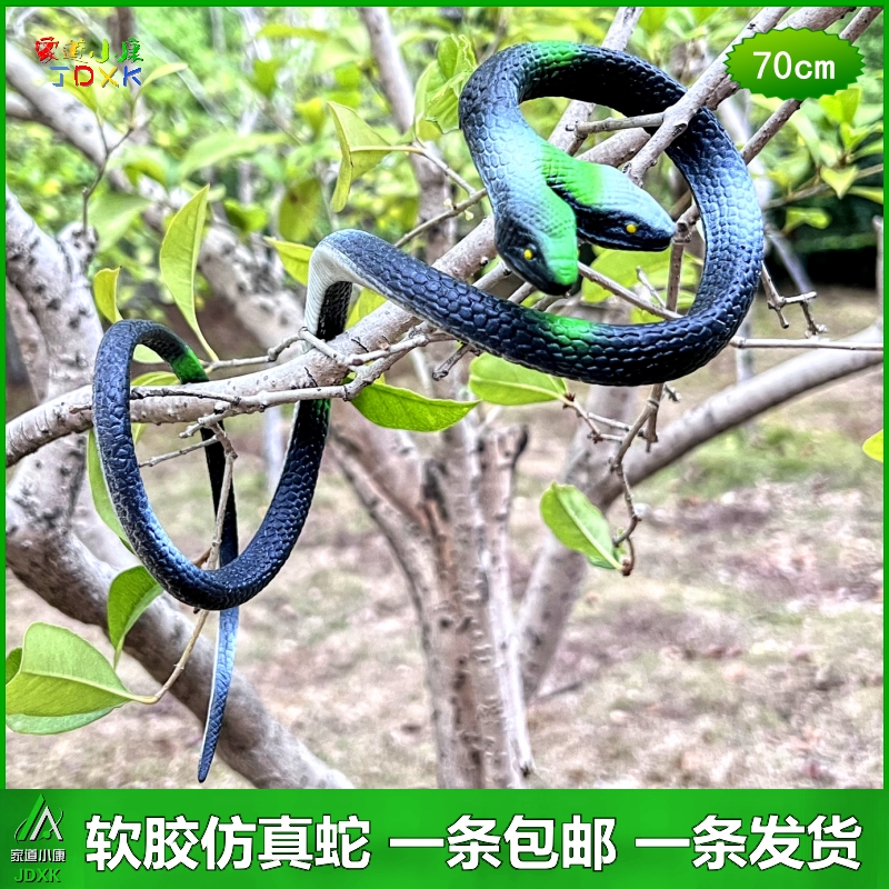 单双头软胶仿真蛇眼镜蛇包邮