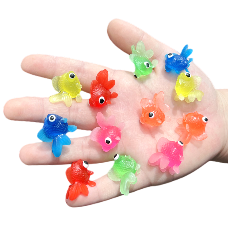 儿童玩具软胶小金鱼套装包邮