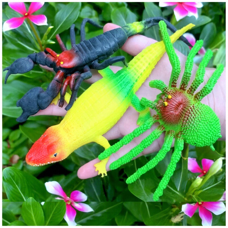 软胶蜘蛛蝎子鳄鱼套装玩具包邮