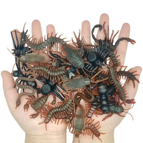 仿真小昆虫苍蝇蝎子吓人套装包邮