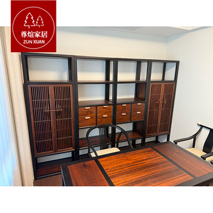 东方荟新中式刺猬紫檀红木书柜苏梨上品现代轻奢原木书架沙发家具