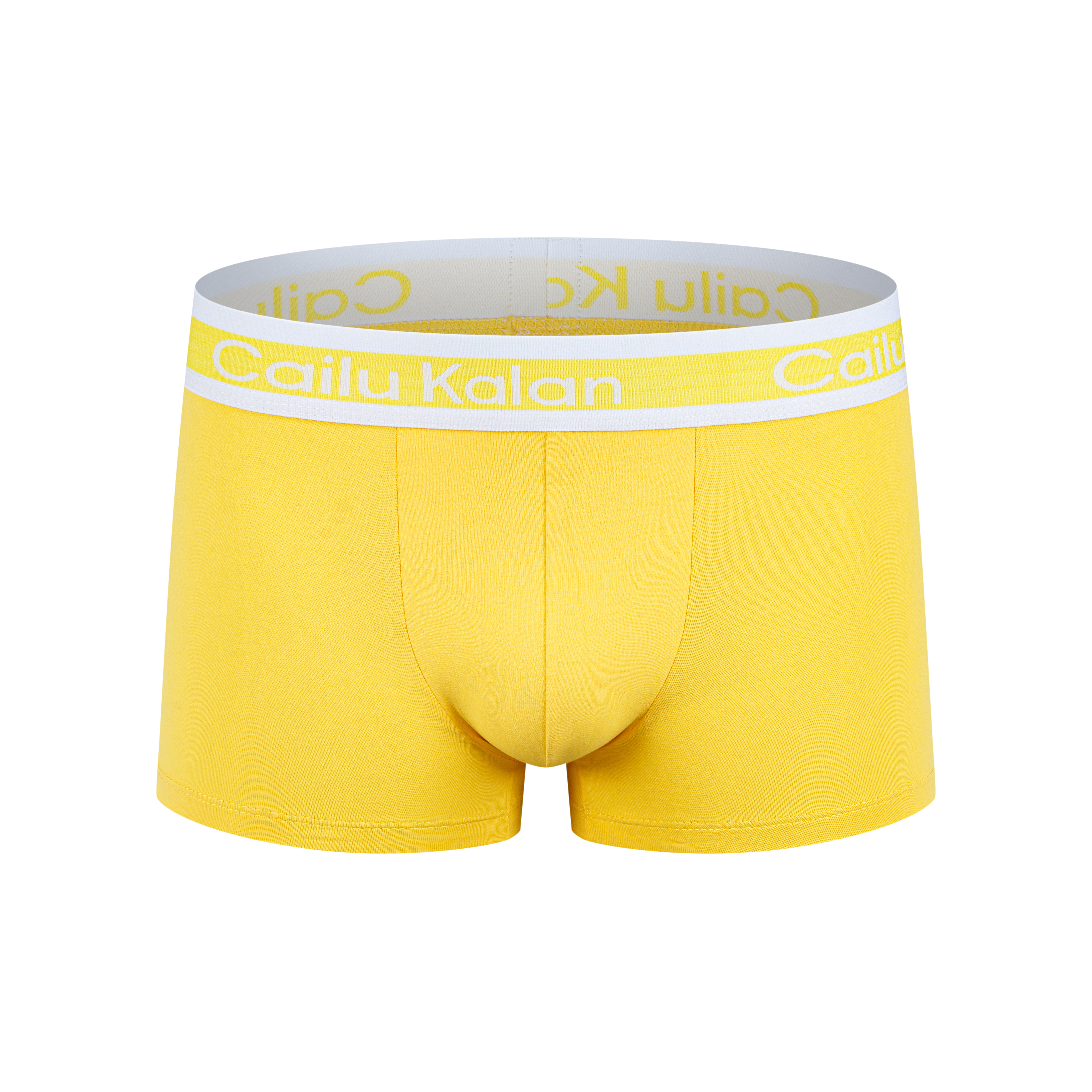 男士纯棉平角内裤本命年红色性感中腰运动个性星期裤宽腰银边luck