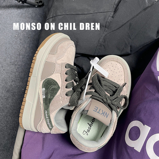 奥特莱斯男童鞋子儿童运动鞋2025新款街舞女童潮鞋勾勾鞋透气休闲