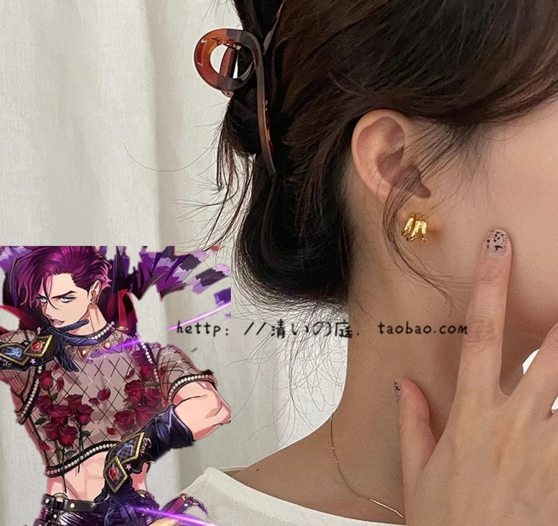 包邮 CHARISMA 天堂天彦 cos配件  耳钉  耳夹
