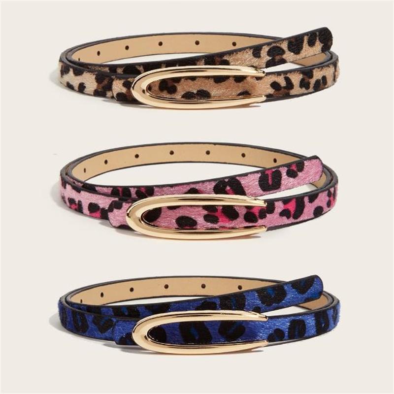 皮带女ins风新款韩国百搭时尚装饰牛仔裤复古豹纹细腰带女现货潮