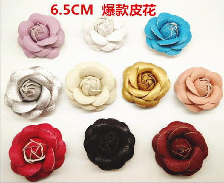 批售韩版皮革山茶花腰带diy材料