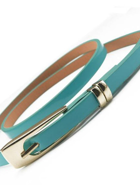 韩版超细腰带 厂家直销 糖果色装饰女士小皮带百搭黑色紫色女腰带