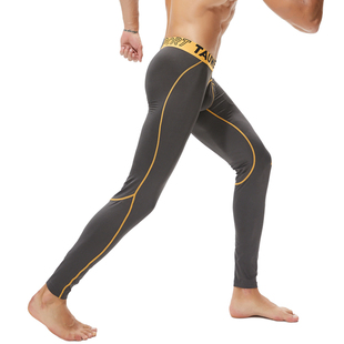 户外跑步束身运动长裤男低腰修身贴身速干弹力透气保暖秋裤瑜伽裤