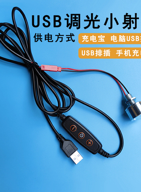 1WLED射灯5V充电宝手工创意灯笼模型展柜台灯泡改装USB调光小夜灯