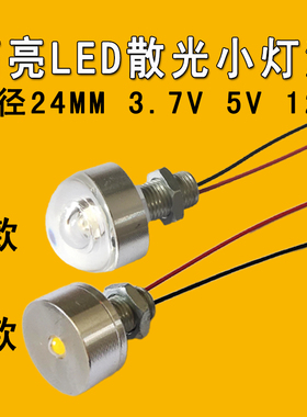LED灯珠3.7V灯芯片低压5VLED小灯泡12V电池电瓶应急设备照明光源