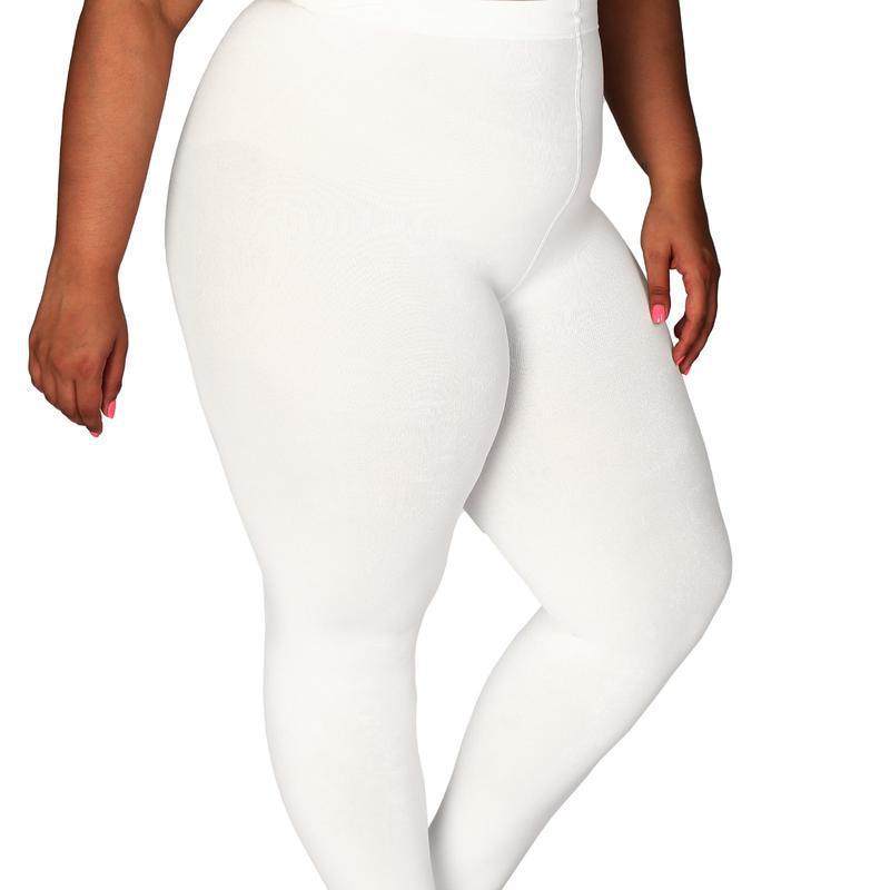 秋冬加肥加大版超大版女童棉白色打底连裤袜子加厚加绒跳舞蹈儿童