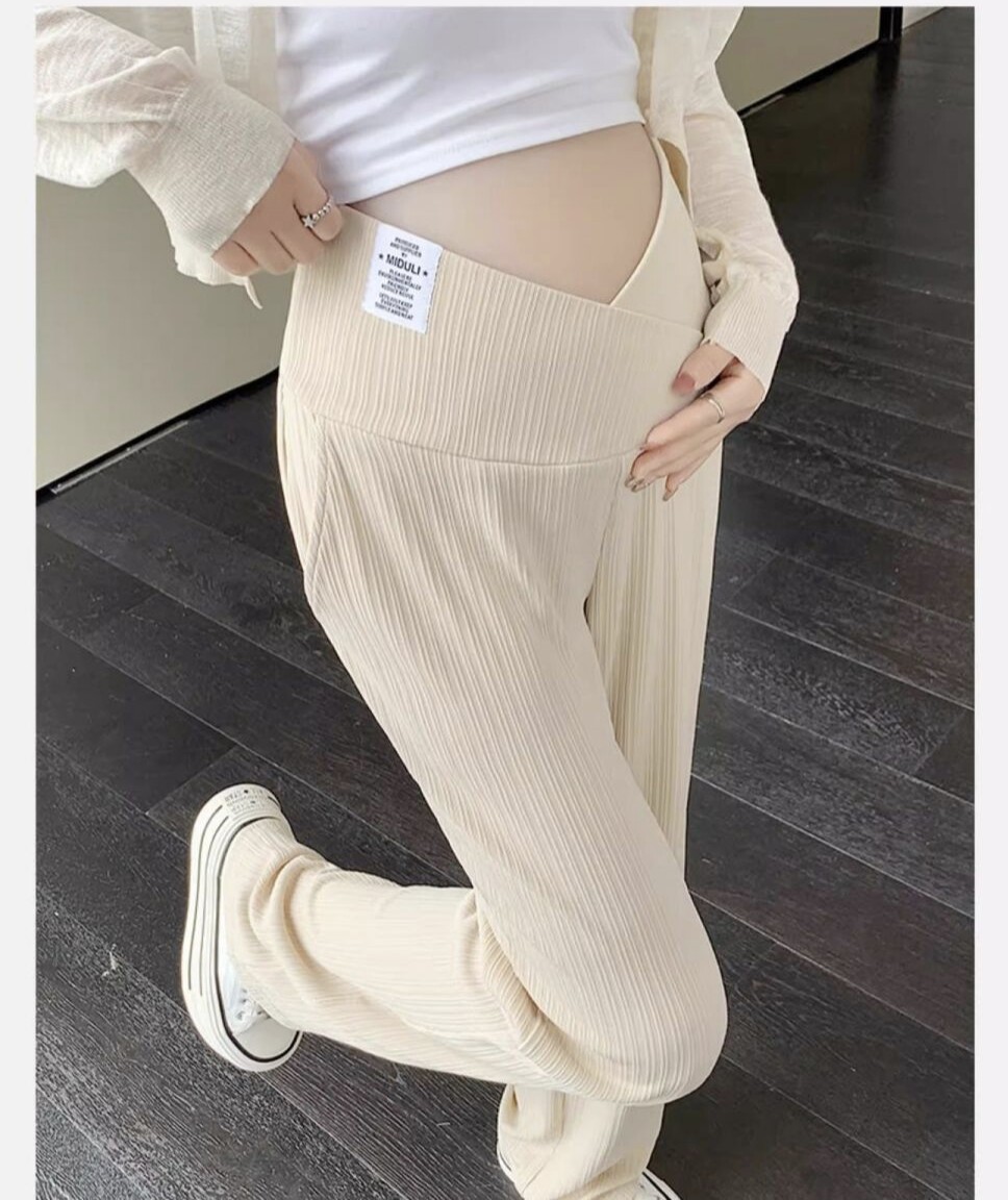 孕妇裤子夏天超大码薄款外穿低腰阔腿裤孕早期小个休闲打底裤孕妇