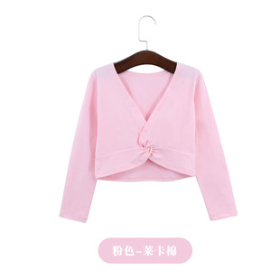 加肥加大版儿童女毛衣加厚加绒带绒披肩棉外套秋天跳舞蹈表演出服