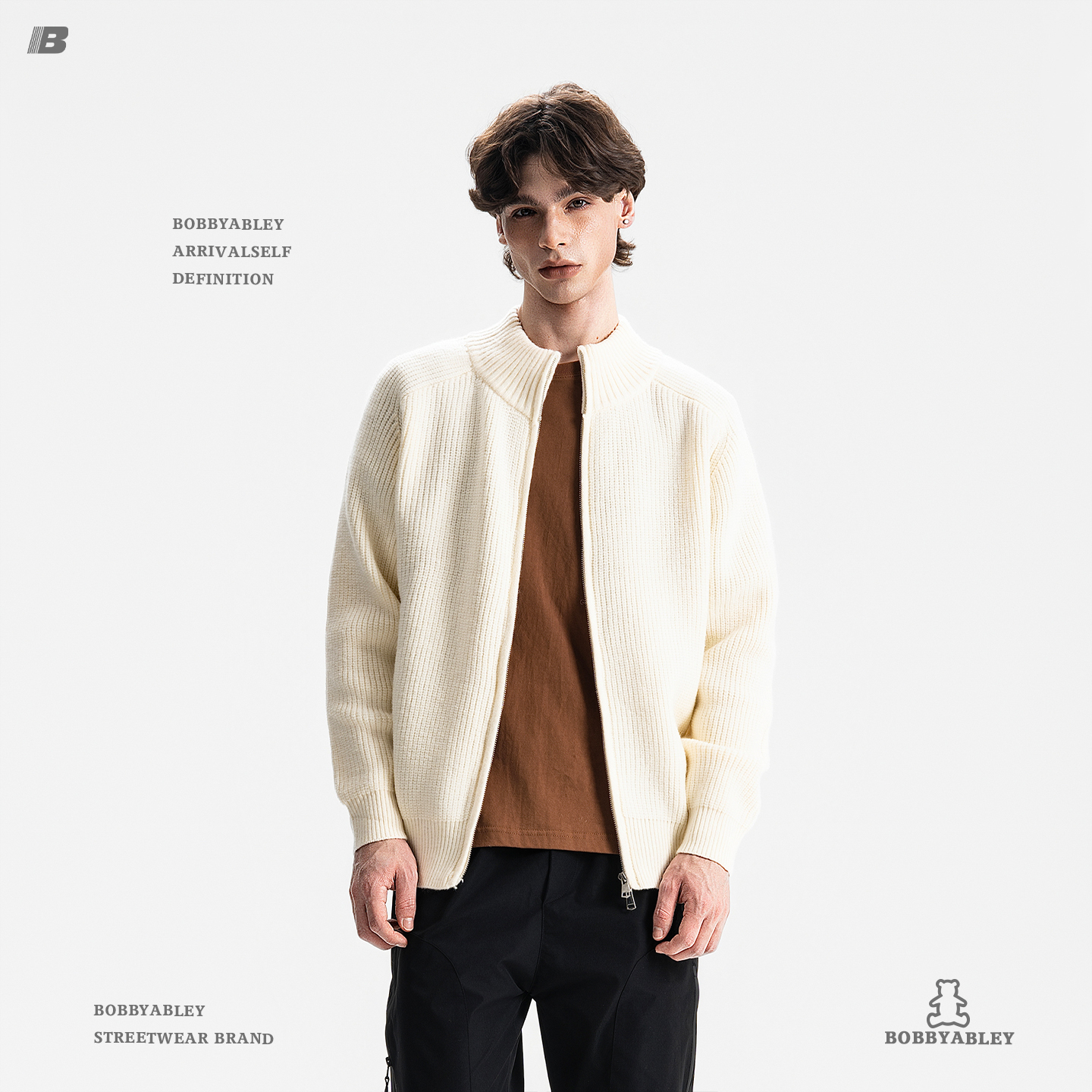 通勤复古风适中长袖针织开衫冬季