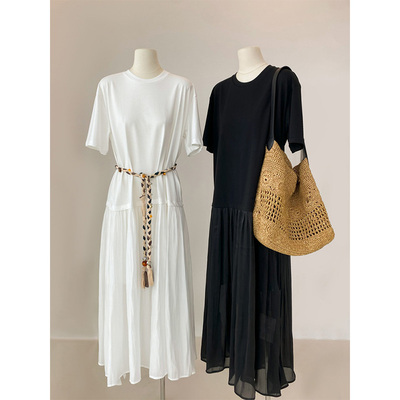 THEIRS重工拼接度假风连衣裙