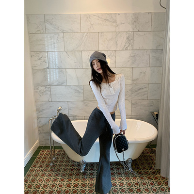 THEIRS深U领长袖针织衫打底衫